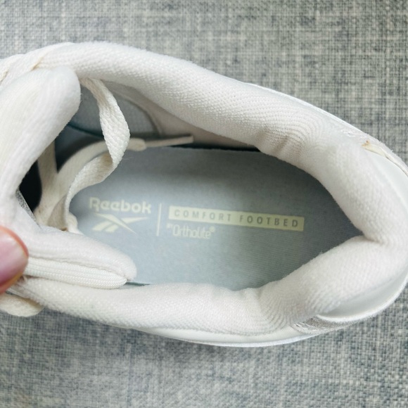 NEW REEBOK Leather Harman Double Sneakers White/Beige - Picture 7 of 7